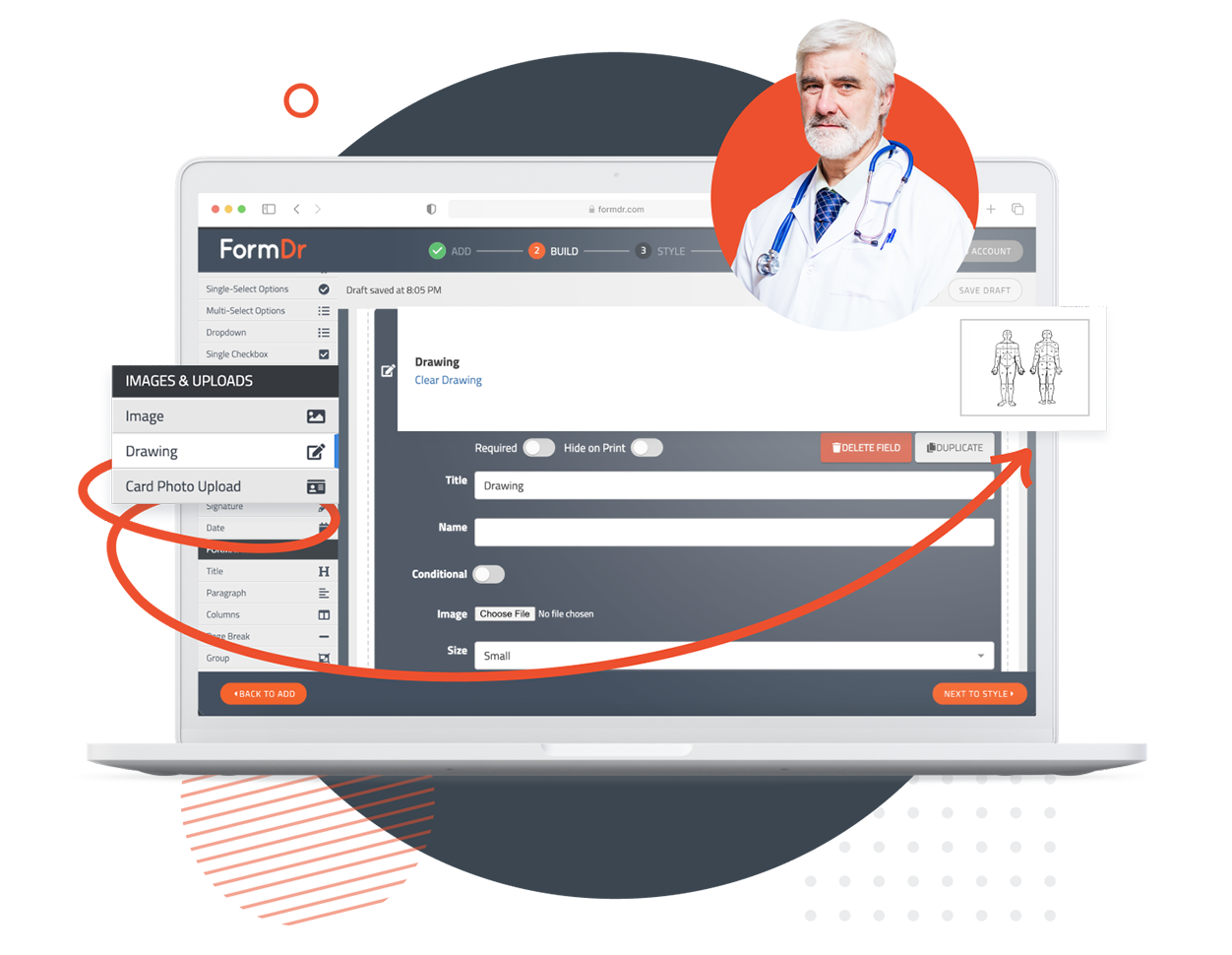 Drawing and Diagrams for HIPAA Compliant Forms