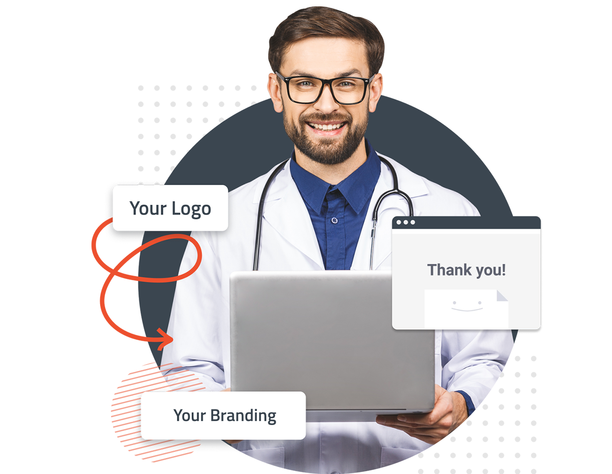 Adding a company logo and setting brand colors on a patient form