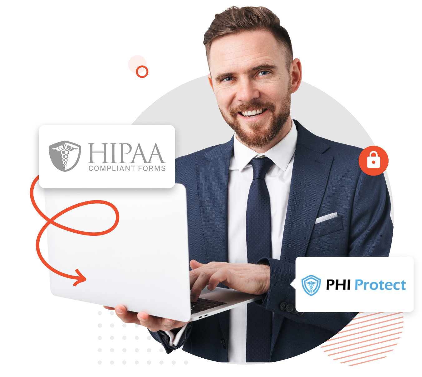 Patient form submission secured with SSL encryption