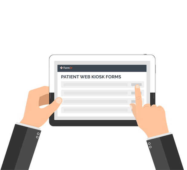 In-office HIPAA compliant form kiosk on a tablet
