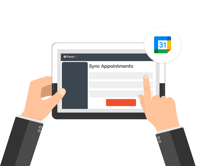HIPAA compliant appointment sync between FormDr and Google Calendar