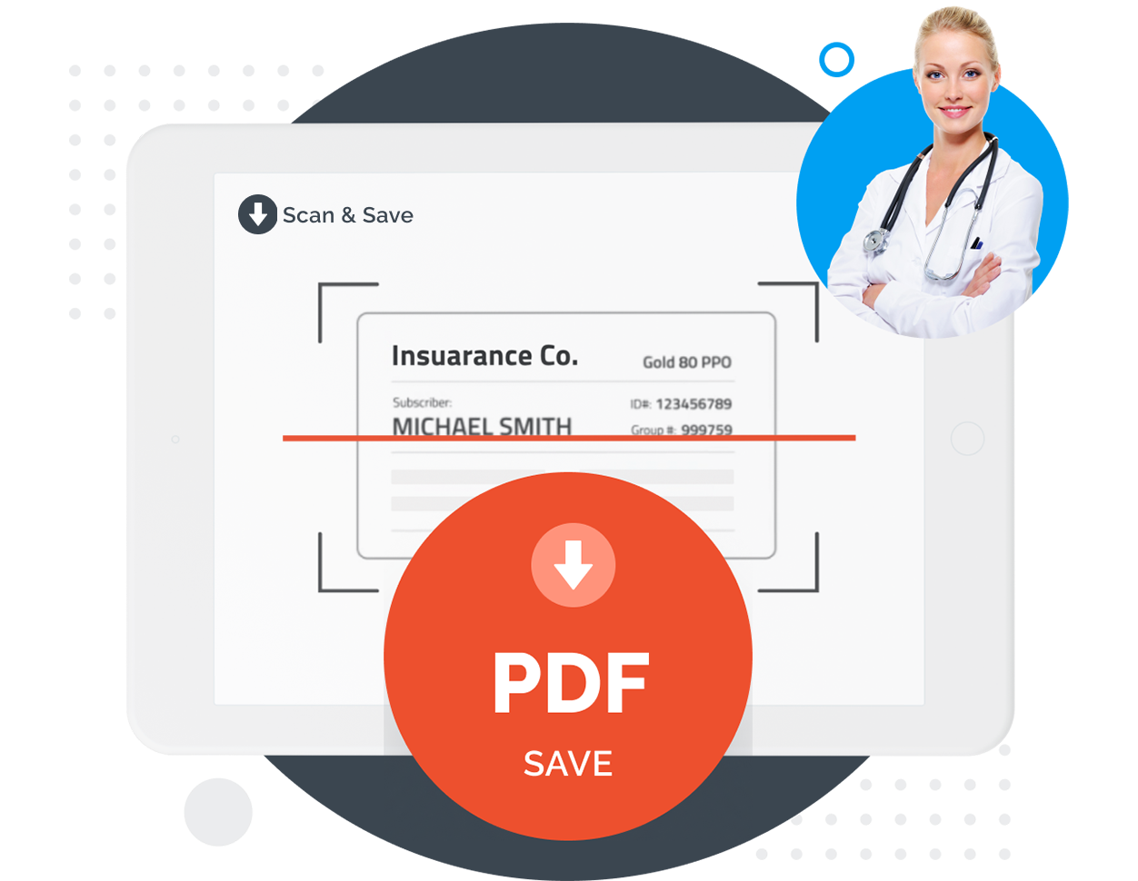 Insurance and ID card photos uploaded with a patient form submission