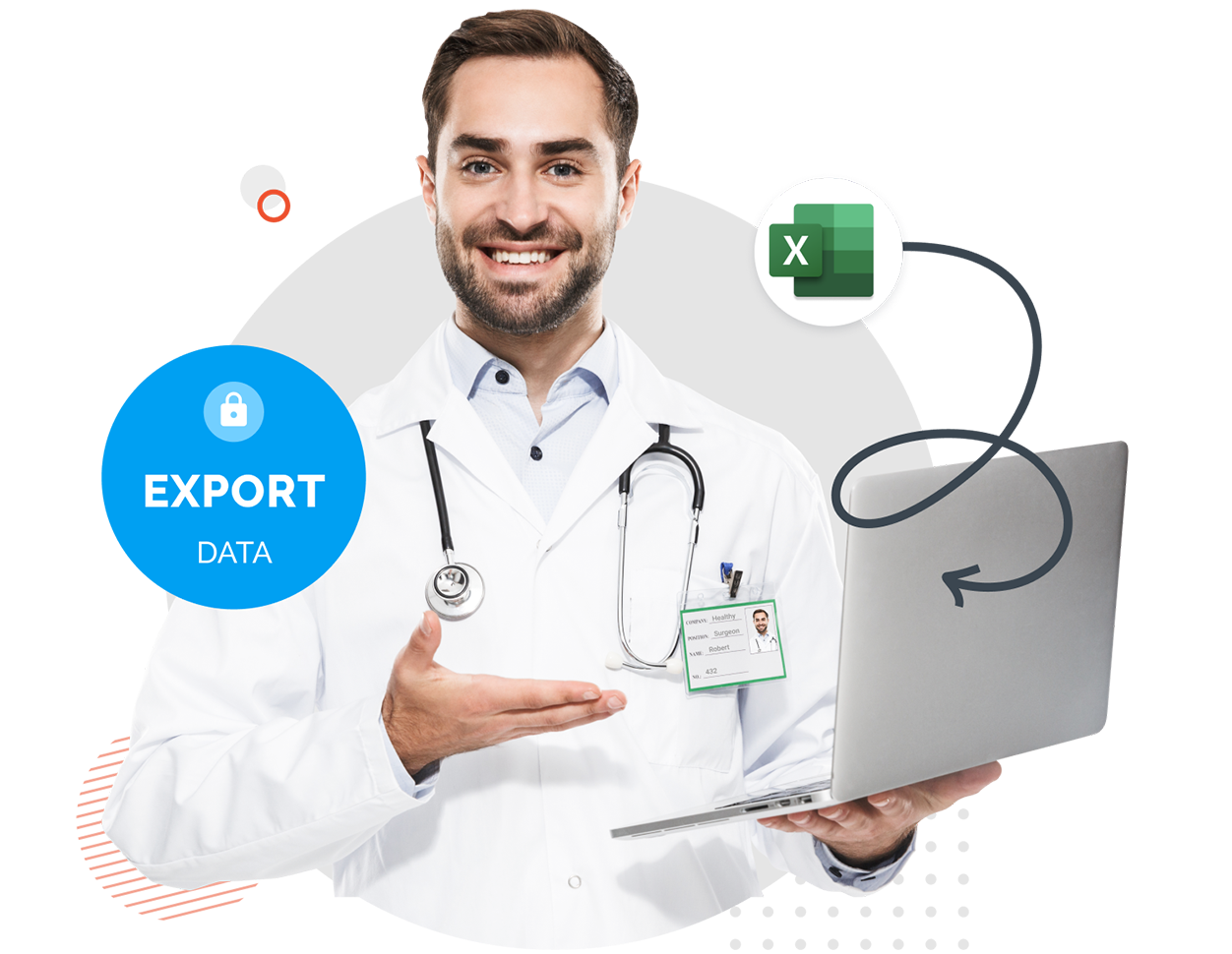 Submission data exported as a CSV file for analysis
