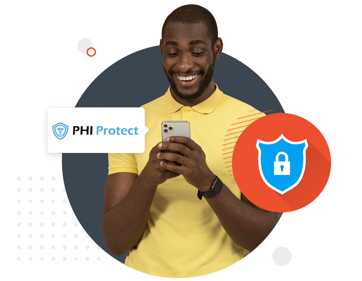 Technical, physical, and administrative safeguards protecting stored PHI