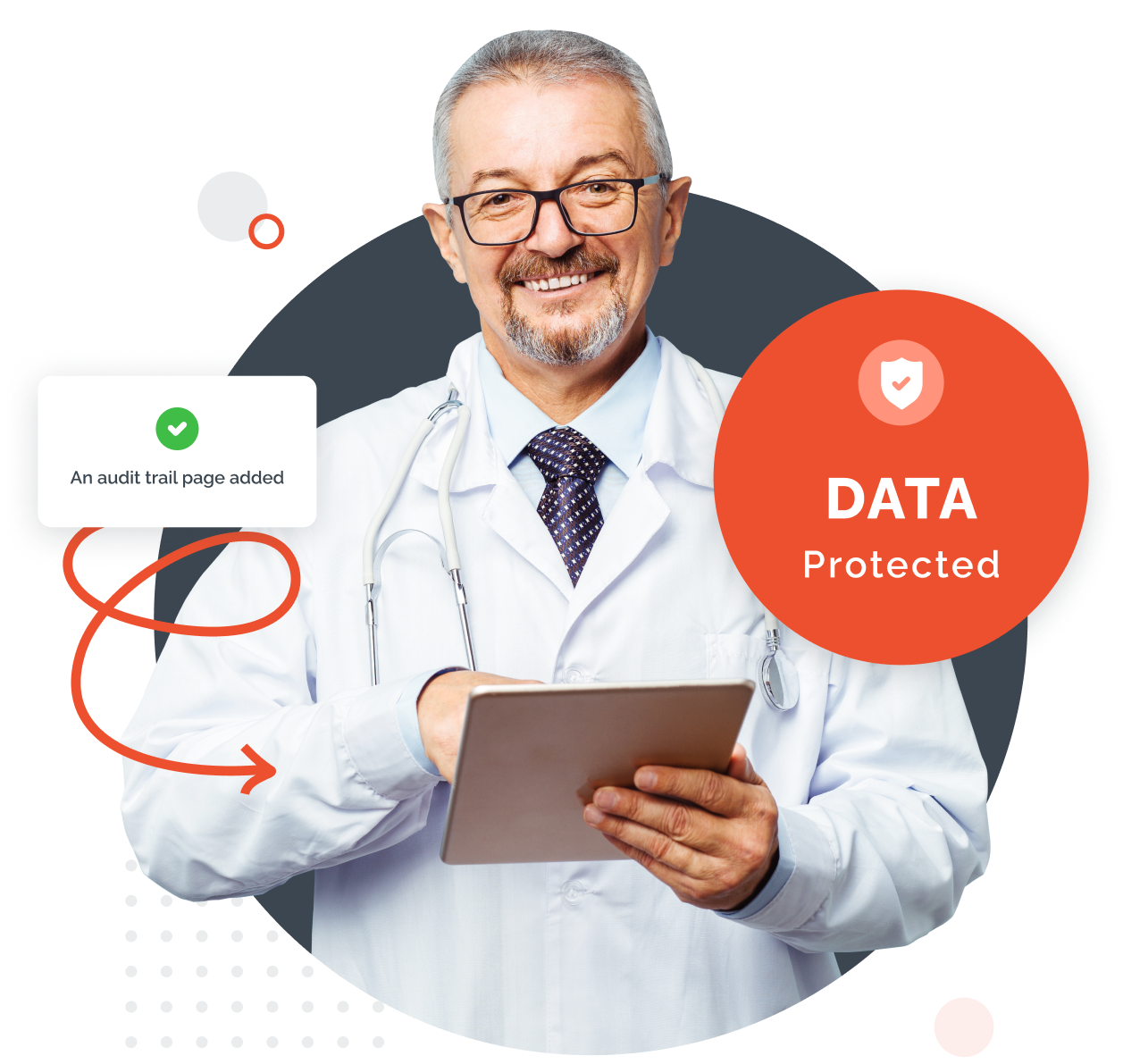 Full history of a patient submission showing send and submit timestamps