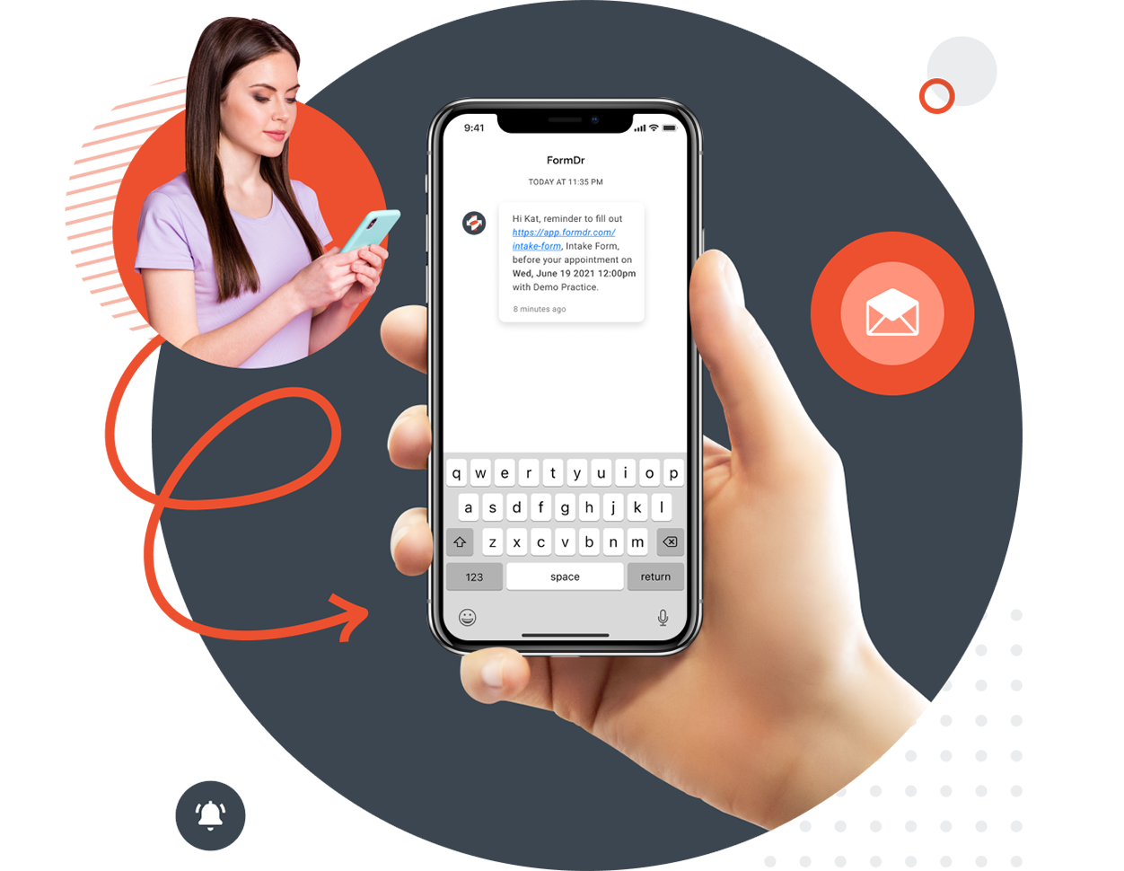 Scheduling an appointment reminder when sending forms to a patient