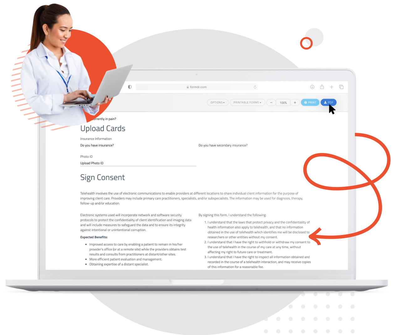 Adjusting text size, scale, and spacing to reduce a form's printed page count