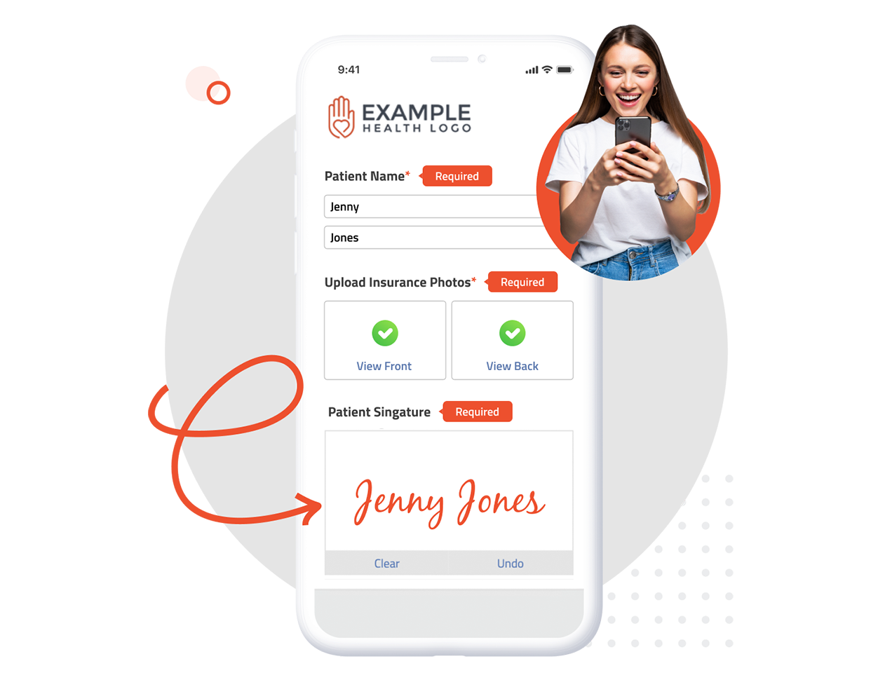Required signature fields flagged as incomplete on a form