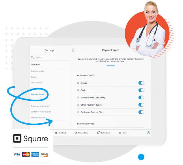 Dragging the Square payment widget into place in the FormDr form builder