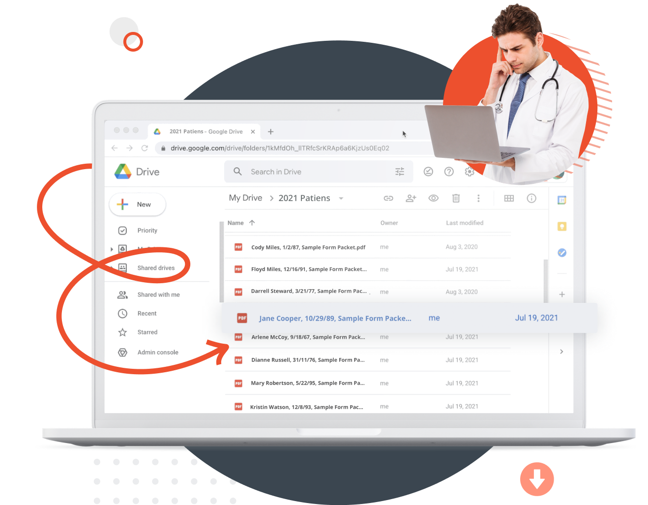 Configuring custom Google Drive folder structure and PDF file naming
