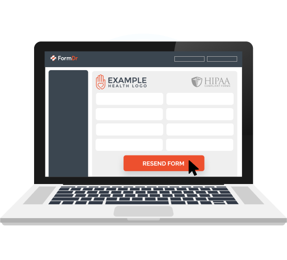 Resending HIPAA compliant patient forms from a FormDr account