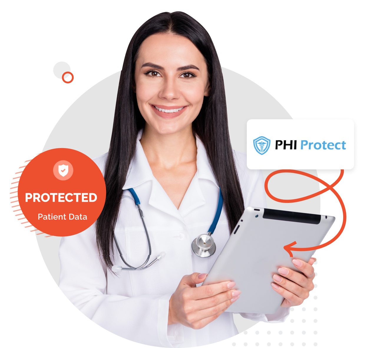 PHI encrypted in transit and at rest for secure patient form submissions