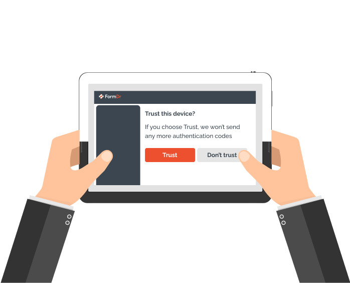 Trusted devices authorization limiting account access to designated devices