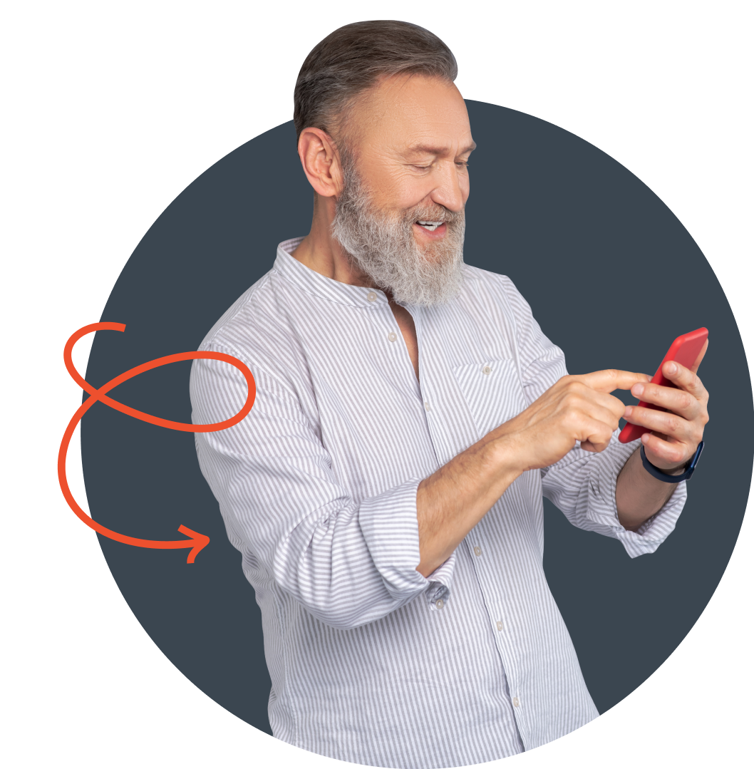 Patient scanning a QR code to open an intake form on a phone
