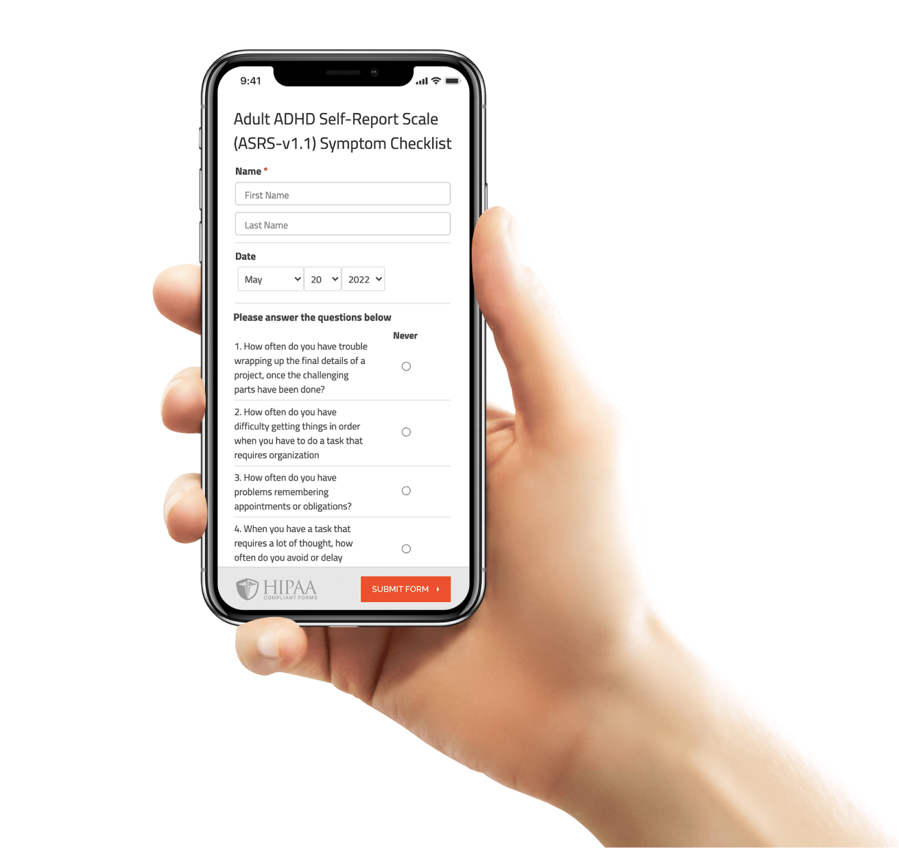 Adult ADHD Self-Report Scale (ASRS-v1.1) Symptom Checklist