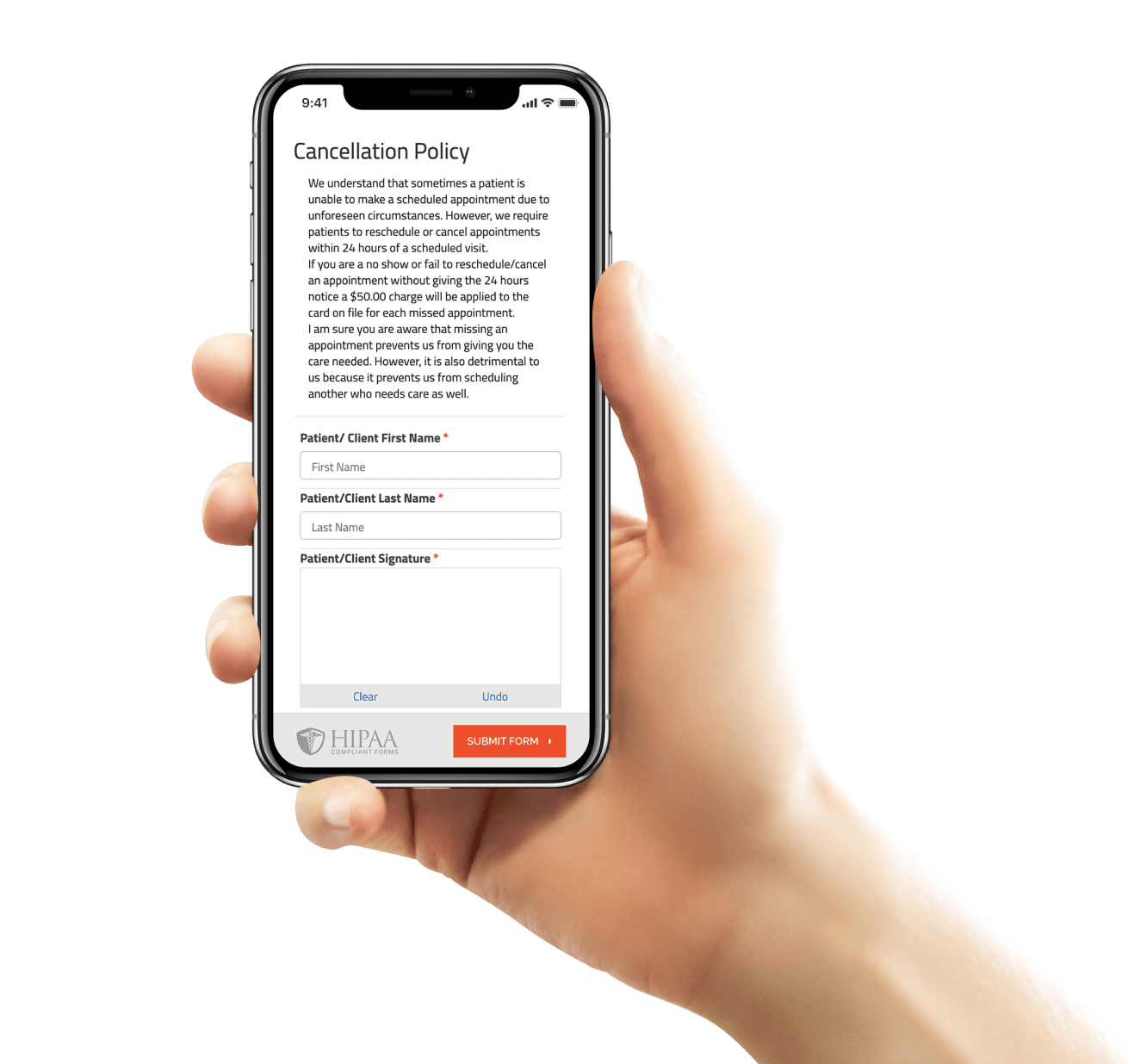 Cancellation Policy Form Template
