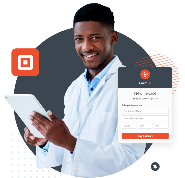 Patient paying a copay from a mobile device via an automated payment reminder