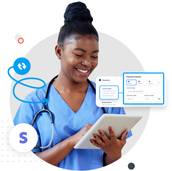 Dragging the Stripe payment widget into place in the FormDr form builder
