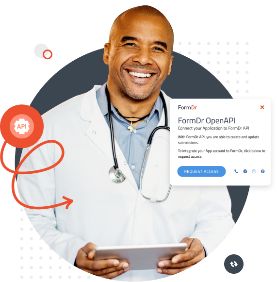 API endpoint configuration sending patient submissions to an external system