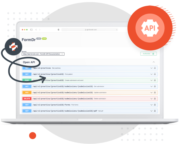 HL7 and Open API two-way information sharing between FormDr and a practice's software