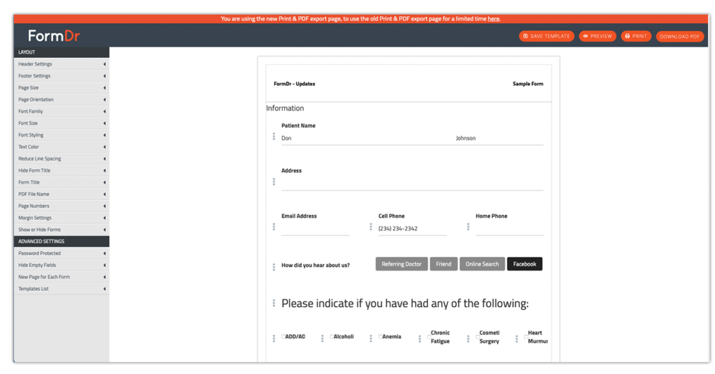 printpage PDF export