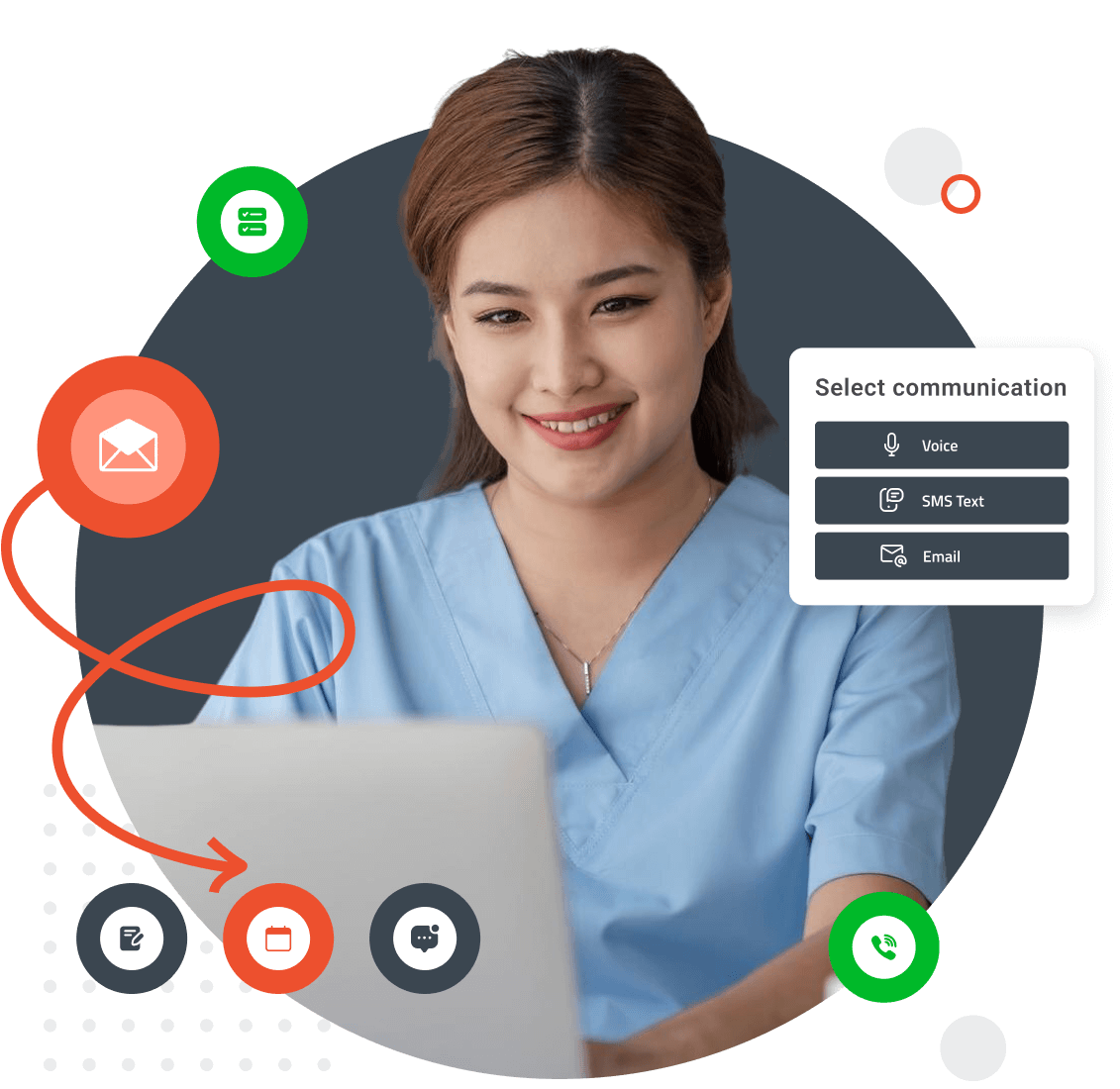 All patient communication channels combined in one inbox