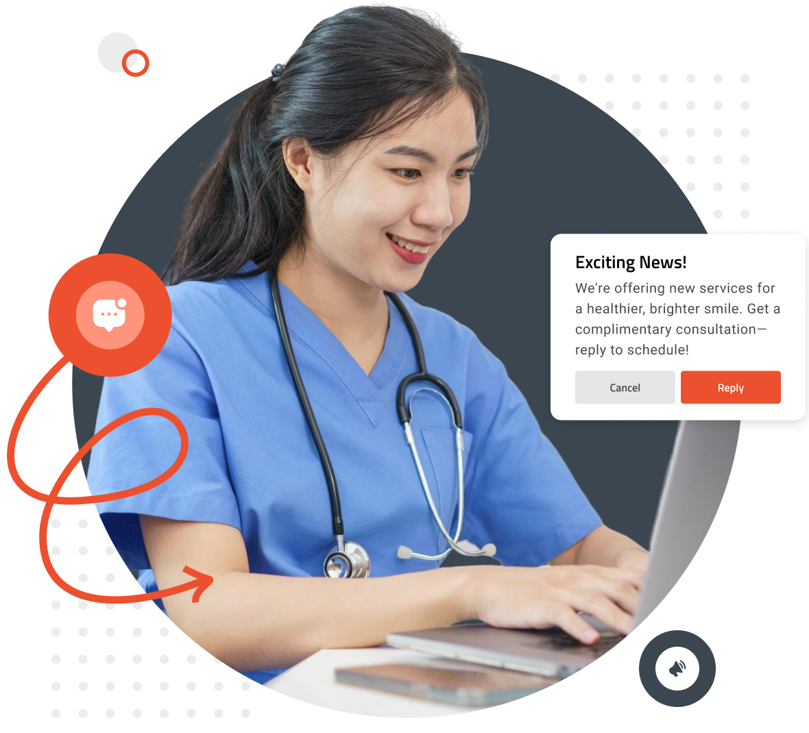 Bulk message sent to hundreds of patients at once
