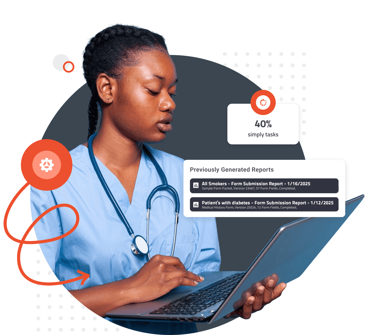 Sending personalized messages to patients filtered from a submission report