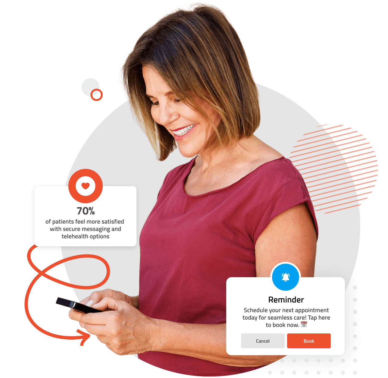 Personalized patient engagement with automated reminders, follow-ups, and secure messaging