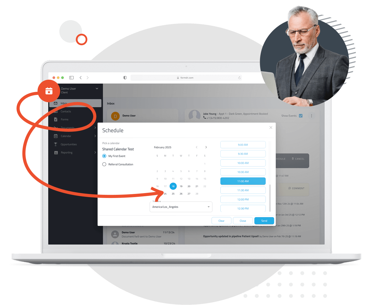 Front desk managing bookings and cancellations in a scheduling calendar
