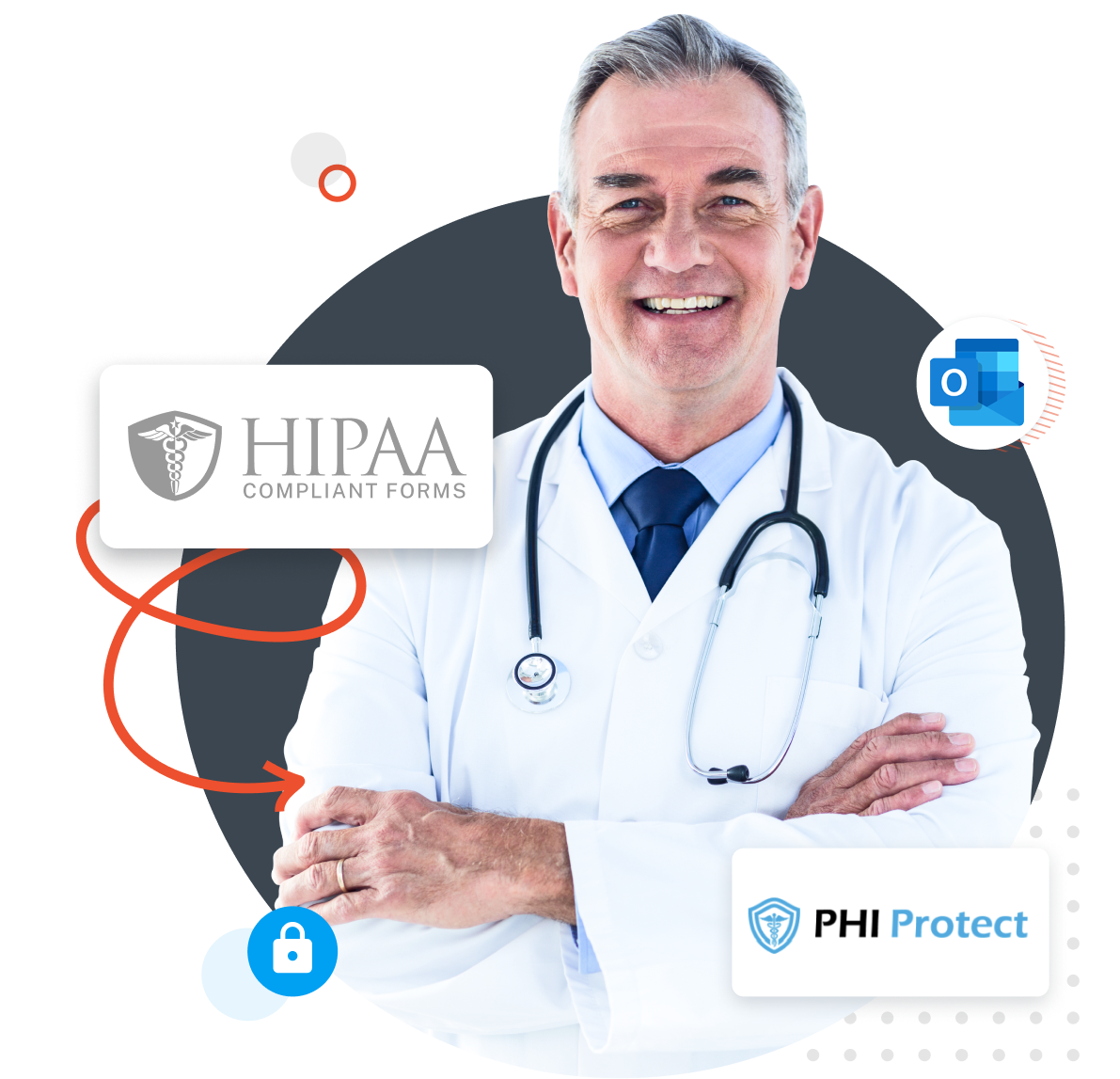 Patient appointment automatically populating an Outlook Calendar event with date and time